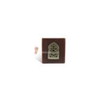 Photophore chocolat cube motif porte arcade métal