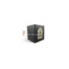 Photophore noir cube motif porte arcade métal